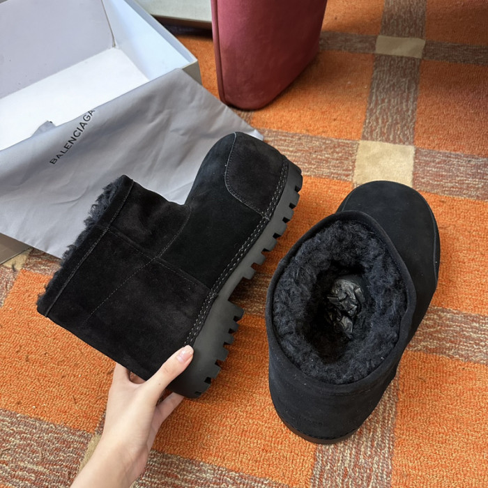 Ba1en*iaga Brown Alaska Fur Bootie