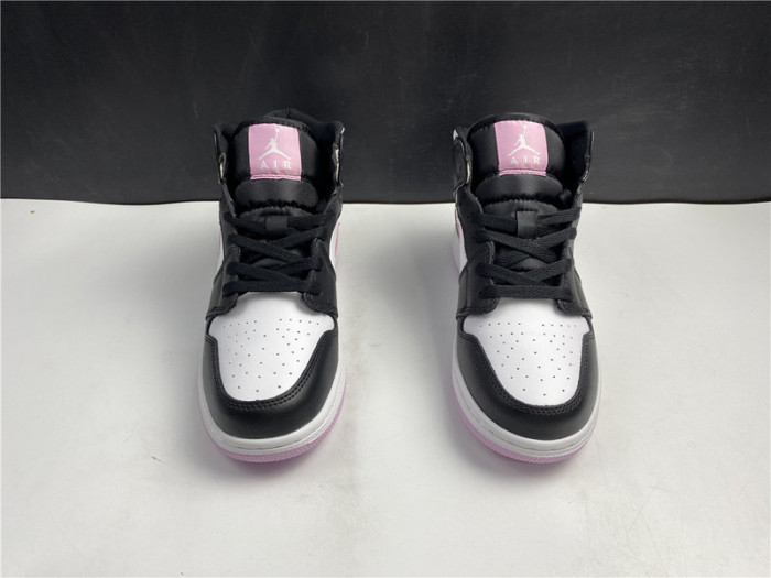 Air Jordan 1 Mid White Black Light Arctic Pink (GS) - 555112-103