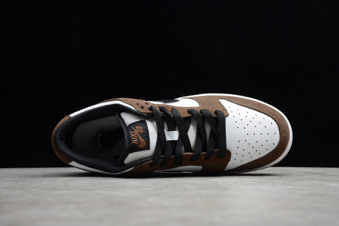 Nike SB Dunk Low White Black Trail End Brown - 304292-102