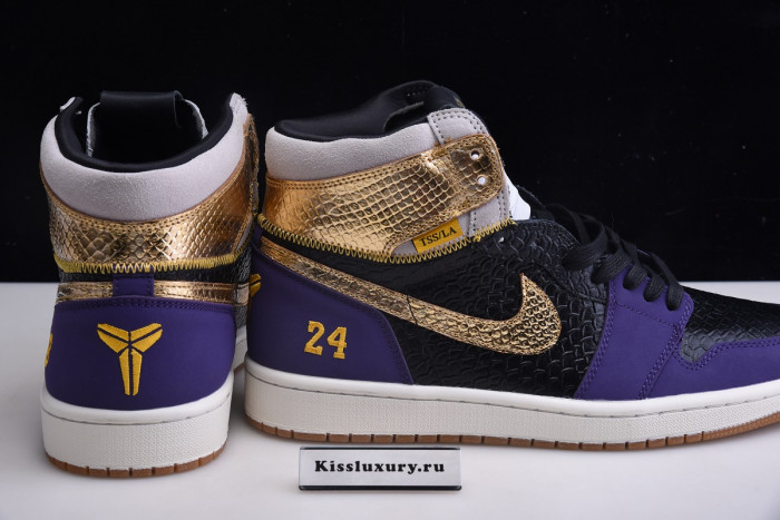 KOBE BRYANT X AIR JORDAN 1 HIGH OG BLACK-PURPLE 555088-171