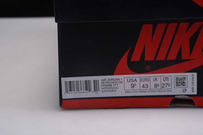 KOBE BRYANT X AIR JORDAN 1 HIGH OG BLACK-PURPLE 555088-171