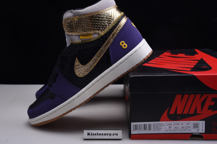 KOBE BRYANT X AIR JORDAN 1 HIGH OG BLACK-PURPLE 555088-171