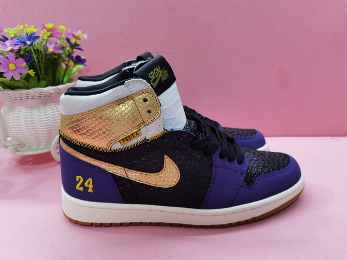 KOBE BRYANT X AIR JORDAN 1 HIGH OG BLACK-PURPLE 555088-171