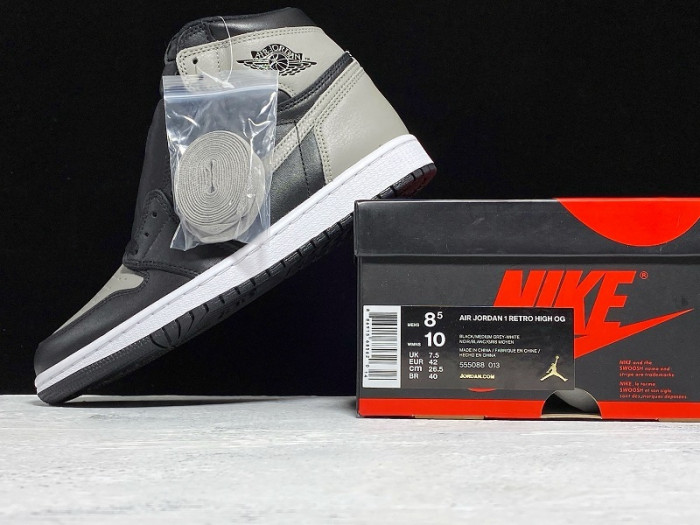 Air Jordan 1 Retro High OG Shadow Black Grey 555088-013