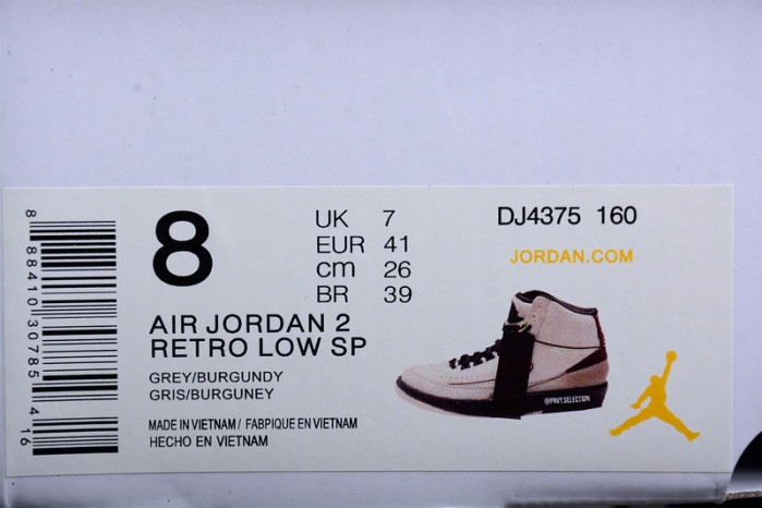 Nike Air Jordan 2 Mid SP Grey Burgundy DJ4375-160