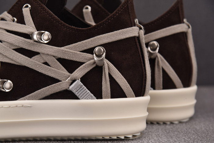 RICK 0WENS SNEAKERS(BROWN RED)