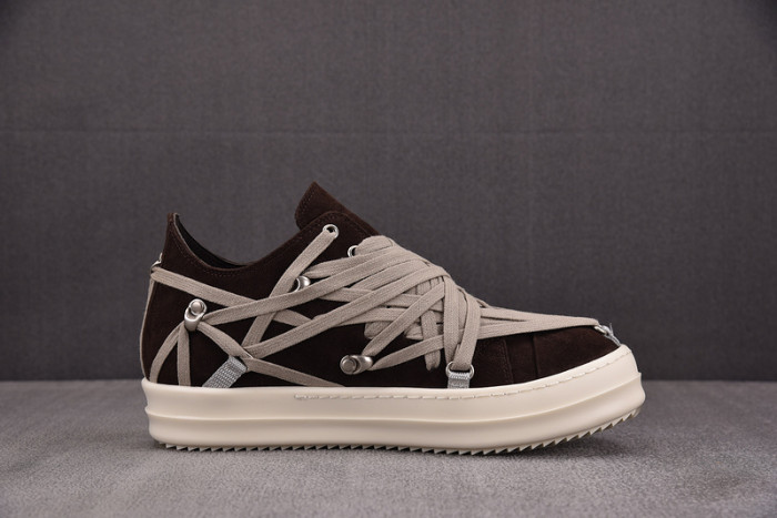 RICK 0WENS SNEAKERS(BROWN RED)