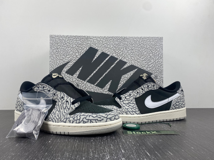 Air Jordan 1 Retro Low OG Black Cement - CZ0790-001