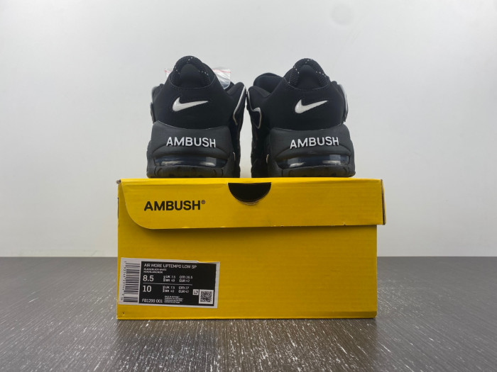 AMBUSH x Nike Air More Uptempo Low “Black/White”  FB1299-001