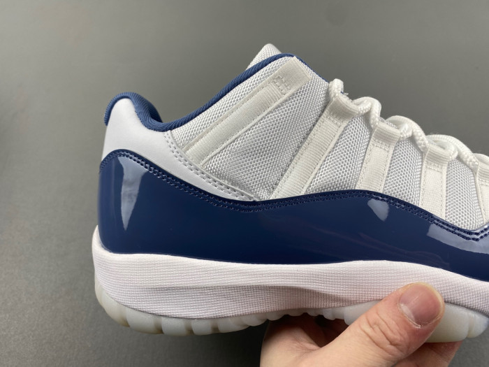 AIR JORDAN 11 LOW RETRO WHITE MIDNIGHT NAVY | FV5104-104