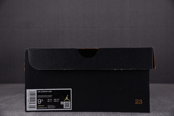 AIR Jordan 1 Mid True Blue Cement (GS) - DQ8423-014